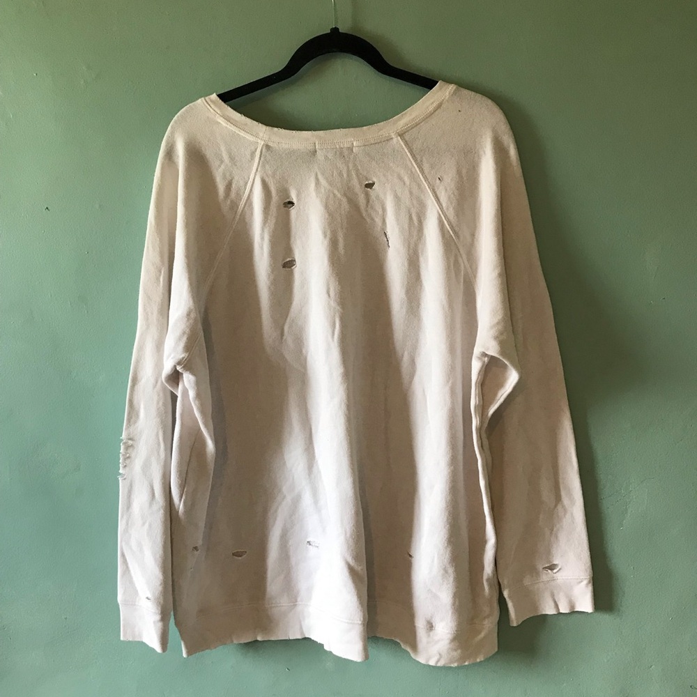 Forever 21 White New York Graphic Distressed Pullover - Picture 5 of 5